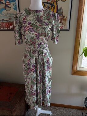 Vintage 80s E.D. Michaels Midi Dress